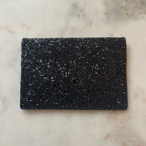 Kate Spade, Black Glitter Card Holder